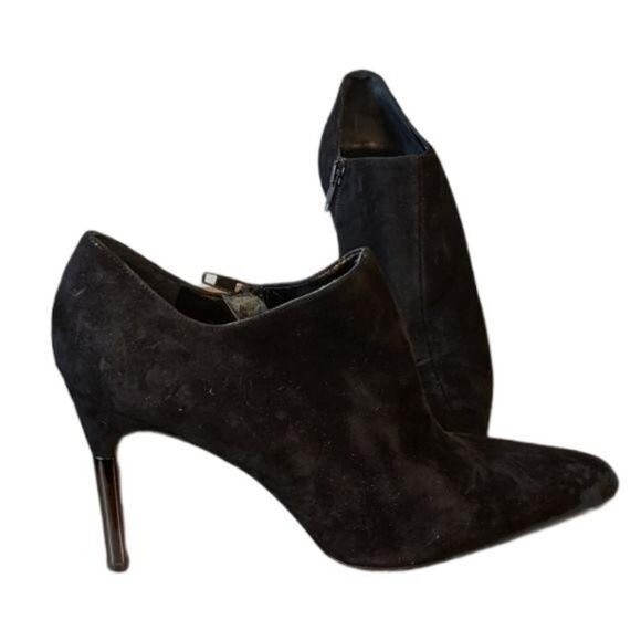 Paloma booties black suede suede leather stiletto heel 8.5 EUC - Picture 8 of 8